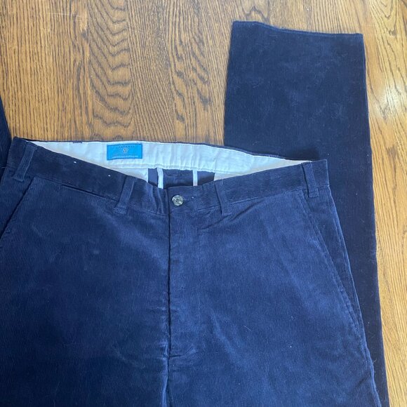Castaway Nantucket Island navy corduroy pants NEW 34" waist Raw hem mens - Picture 2 of 8
